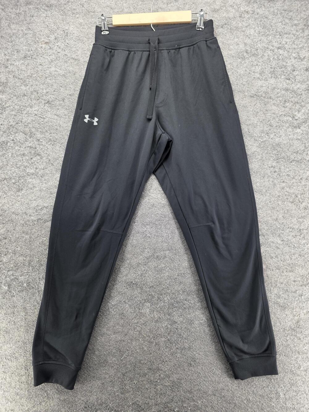Under Armour ColdGear Pants Mens Small Black Joggers Pockets Thermal Athletic